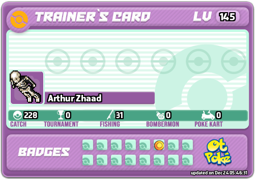 Arthur Zhaad Card otPokemon.com