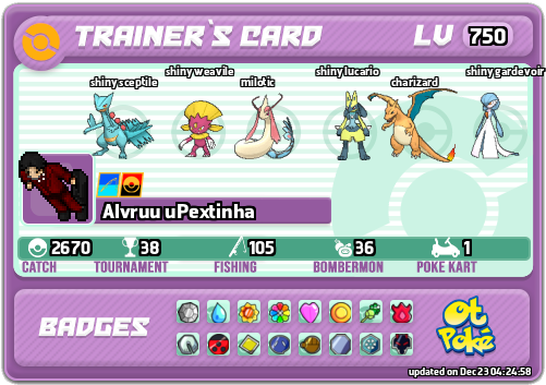 Alvruu uPextinha Card otPokemon.com