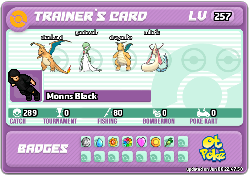 Monns Black Card otPokemon.com