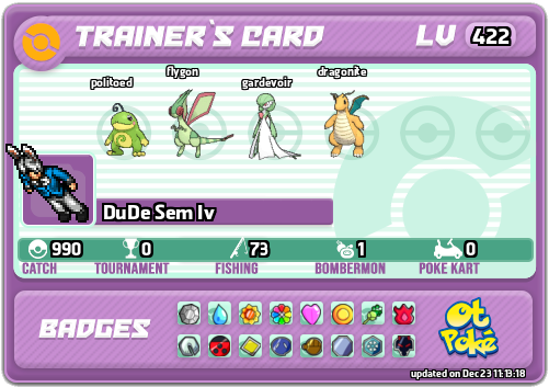 DuDe Sem Iv Card otPokemon.com