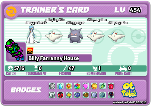 Billy Farranny House Card otPokemon.com