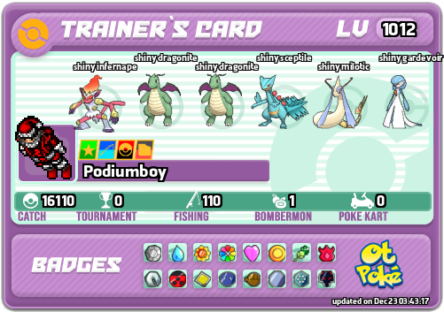 Podiumboy Card otPokemon.com