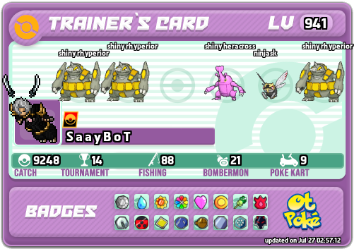 S a a y B o T Card otPokemon.com