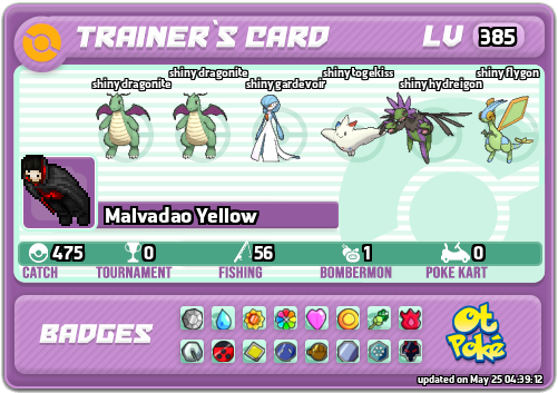 Malvadao Yellow Card otPokemon.com