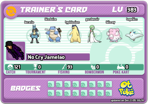 No Cry Jamelao Card otPokemon.com