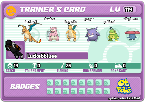 Luckebbluee Card otPokemon.com