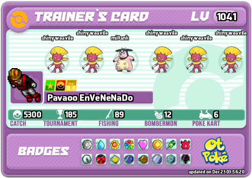 Pavaoo EnVeNeNaDo Card otPokemon.com