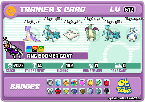 RNG BOOMER GOAT Card otPokemon.com