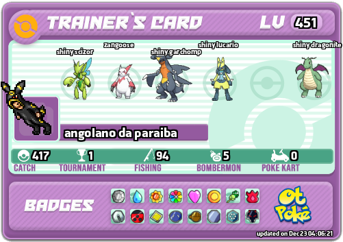 angolano da paraiba Card otPokemon.com