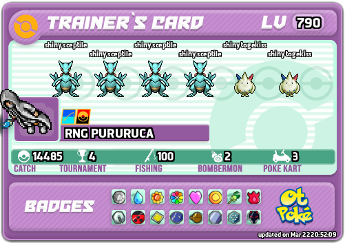 RNG PURURUCA Card otPokemon.com