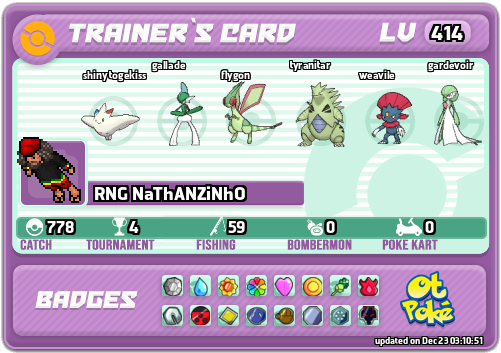 RNG NaThANZiNhO Card otPokemon.com