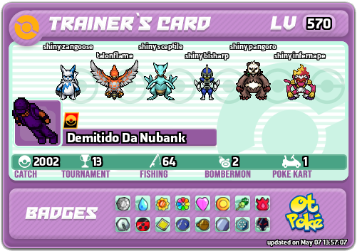 Demitido Da Nubank Card otPokemon.com