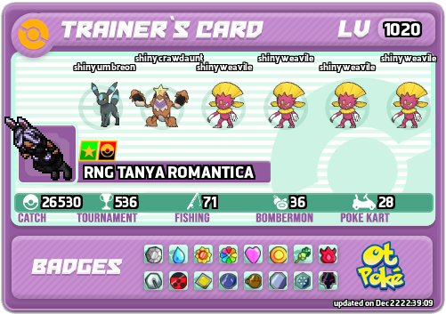 RNG TANYA ROMANTICA Card otPokemon.com