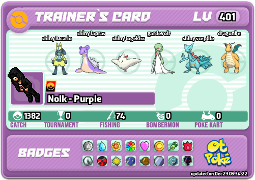 Nolk - Purple Card otPokemon.com