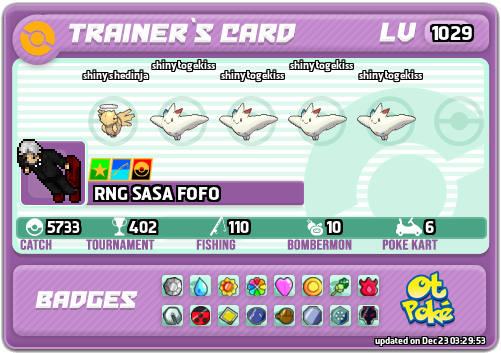 RNG SASA FOFO Card otPokemon.com