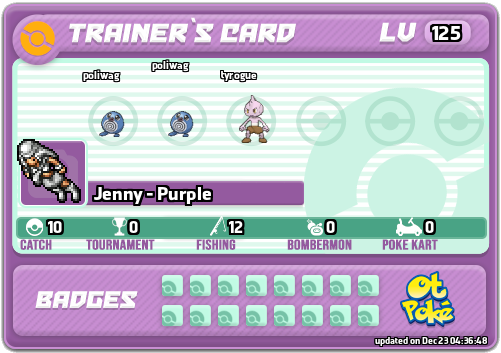 Jenny - Purple Card otPokemon.com