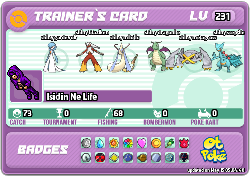 Isidin Ne Life Card otPokemon.com