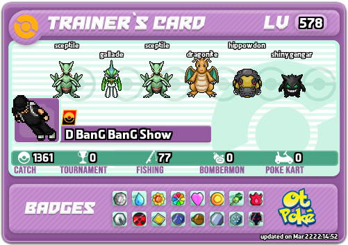 D BanG BanG Show Card otPokemon.com