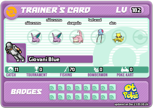 Giovani Blue Card otPokemon.com