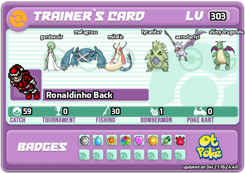 Ronaldinho Back Card otPokemon.com