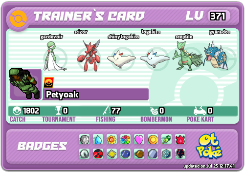 Petyoak Card otPokemon.com