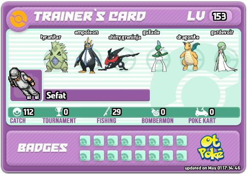 Sefat Card otPokemon.com