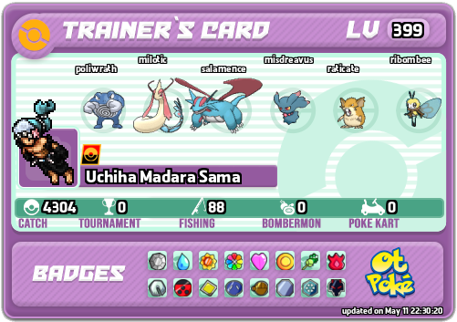 Uchiha Madara Sama Card otPokemon.com