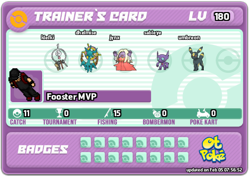 Fooster MVP Card otPokemon.com