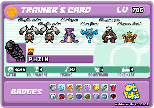 P H Z I N Card otPokemon.com