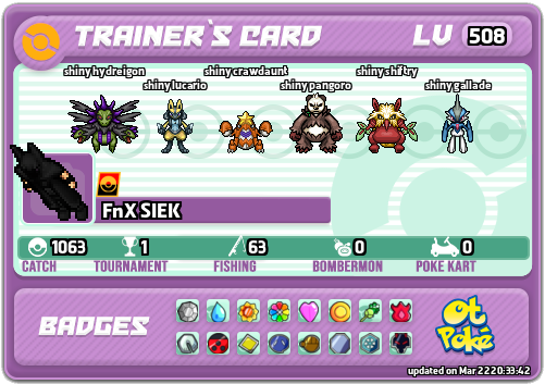 FnX SIEK Card otPokemon.com