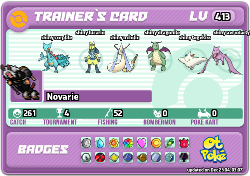 Novarie Card otPokemon.com