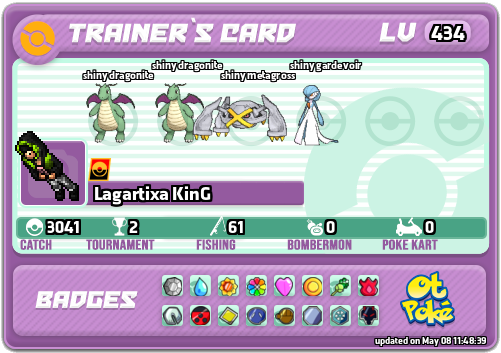 Lagartixa KinG Card otPokemon.com