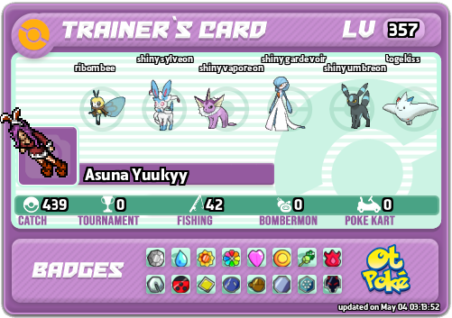 Asuna Yuukyy Card otPokemon.com