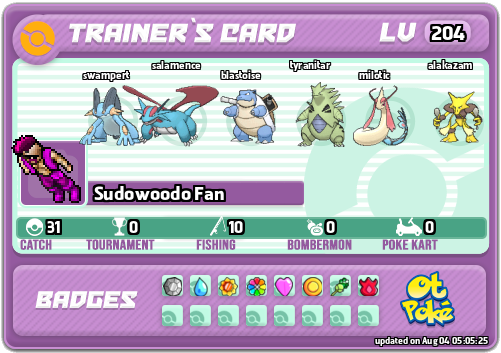 Sudowoodo Fan Card otPokemon.com