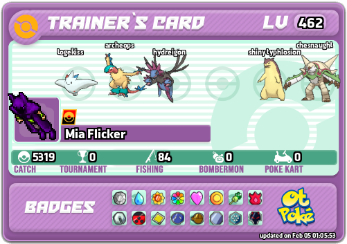 Mia Flicker Card otPokemon.com
