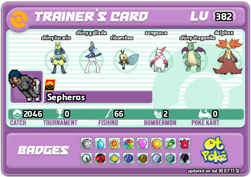 Sepheros Card otPokemon.com