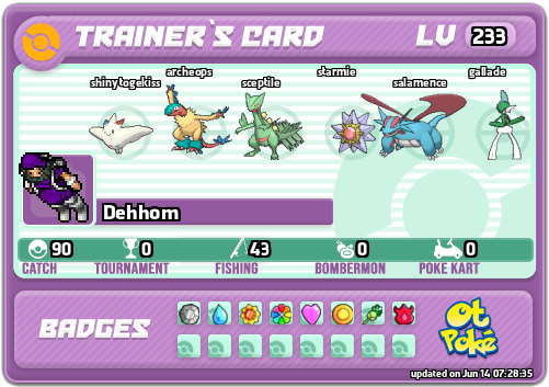 Dehhom Card otPokemon.com