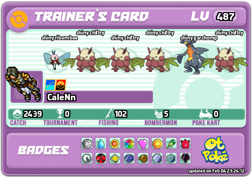 CaleNn Card otPokemon.com