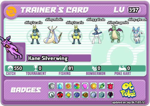 Kane Silverwing Card otPokemon.com