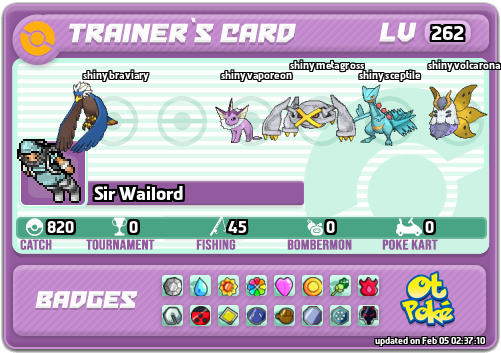 Sir Wailord Card otPokemon.com
