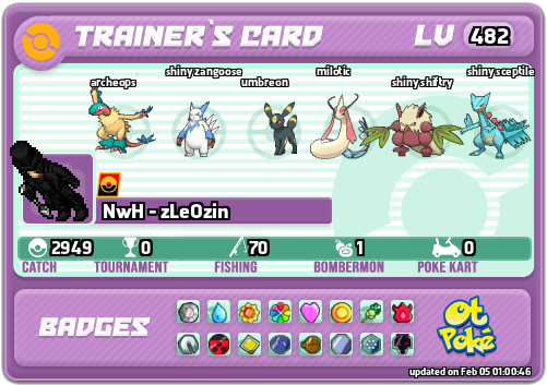 NwH - zLeOzin Card otPokemon.com