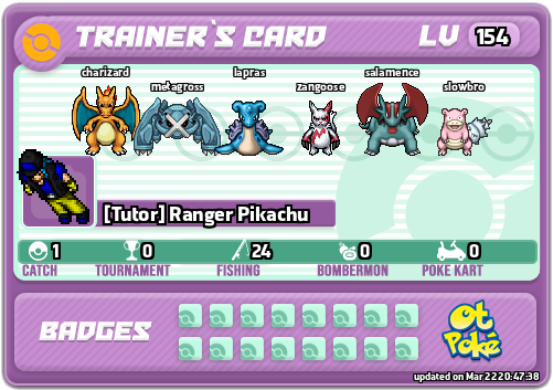 [Tutor] Ranger Pikachu Card otPokemon.com