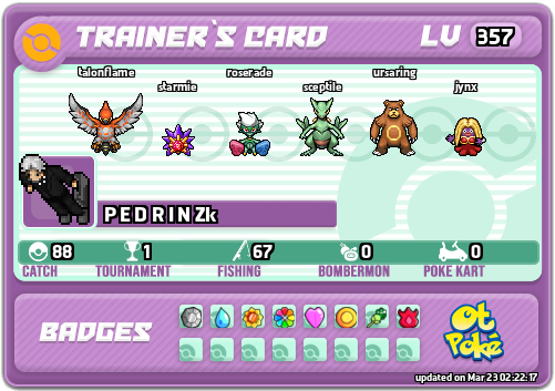 P E D R I N Zk Card otPokemon.com